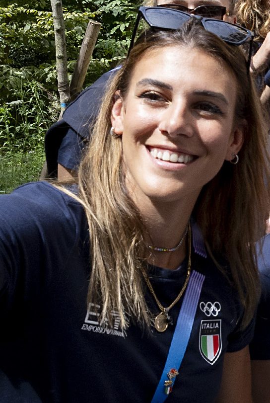 Alessia Orro con la divisa azzurra al Villaggio Olimpico di Parigi 2024