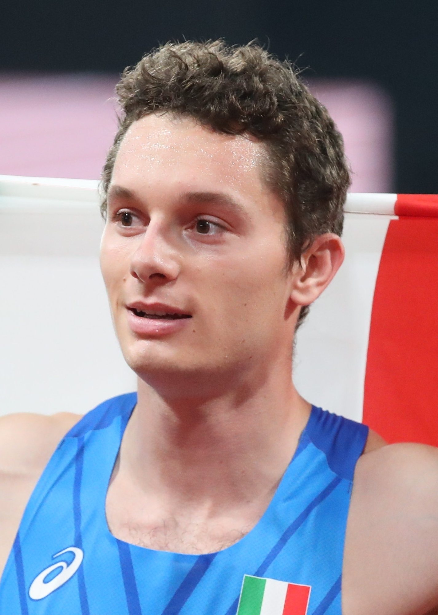 Filippo Tortu in finale dei 200 metri agli Europei di Monaco 2022