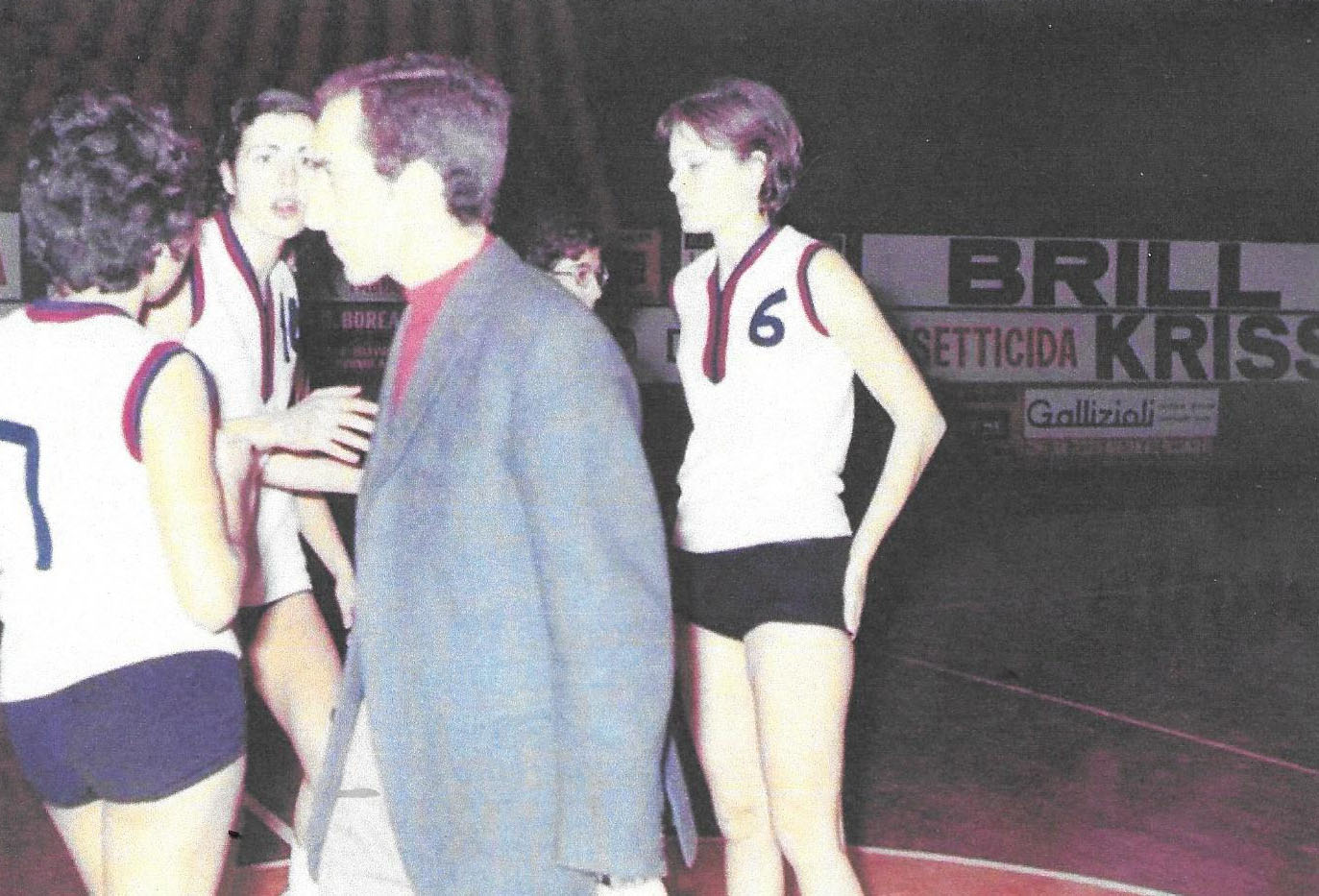 Momento a bordo campo durante una partita