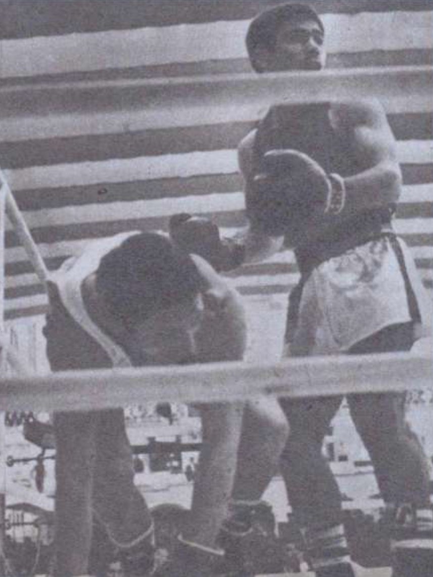 Franco Udella contro il polacco Roman Rożek agli Europei del 1969