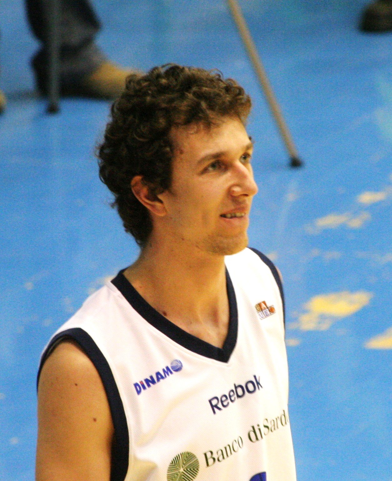 Giacomo Devecchi con la maglia della Dinamo Sassari