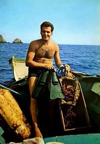Giuliana Treleani in una foto storica legata al mare