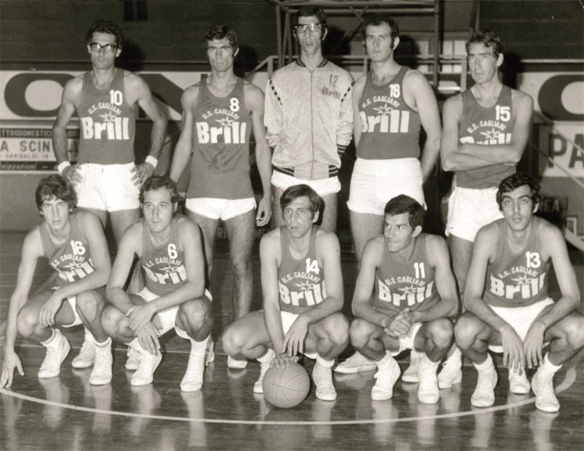 Formazione dell'U.S. Cagliari Brill schierata sul parquet